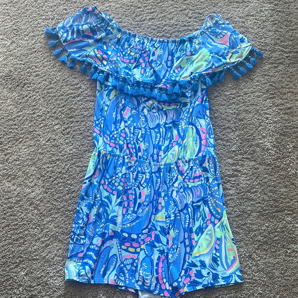 Lilly Pulitzer cotton romper.  Can wear off the shoulder.  Super soft.